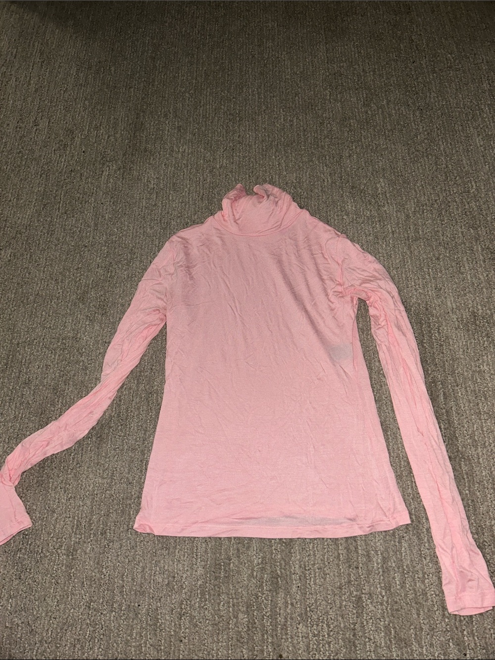 Light Pink Long Sleeve Turtleneck Top - Women's